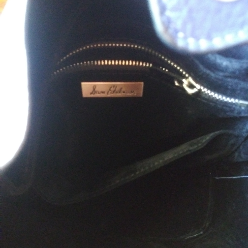 Sam Edelman Navy Bucket Bag Purse - Picture 3 of 5